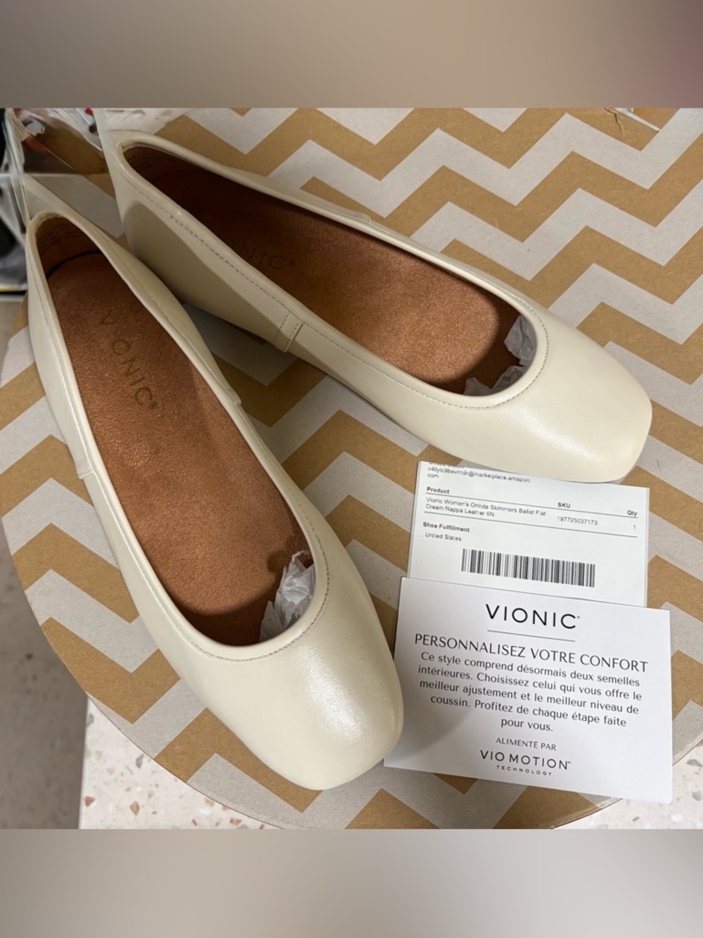 Vionic Orinda Square Toe Ballet Flat 
Size 6 NEW - Picture 12 of 17